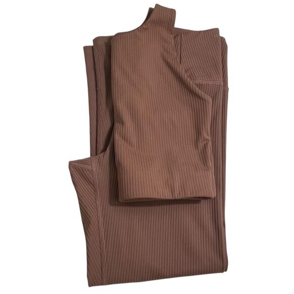 Girlfriend Collective Legging Sports Bra Ribbed Set Sz‎ XS Top / SMALL  Leggings - Picture 6 of 8